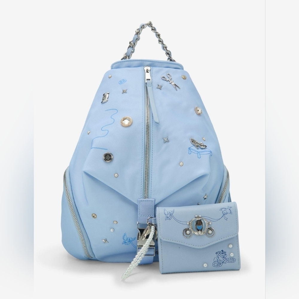 NWT Cinderella Minimalist Studded Backpack and Wallet